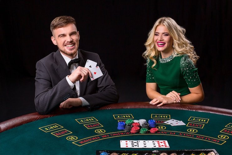 Studio Evolution Gaming dengan dealer langsung di meja blackjack
