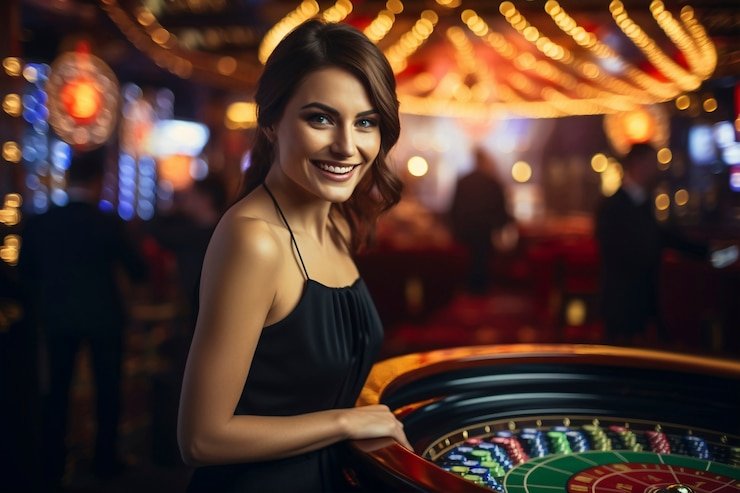 Antarmuka permainan live dealer Evolution Gaming di layar mobile